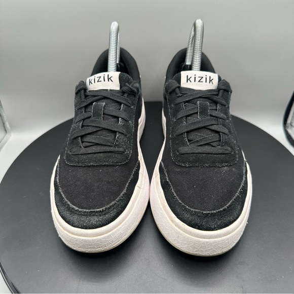 Kizik Prague Suede-Canvas Lace Up Sneakers Women’s 6.5 Black - Picture 2 of 9